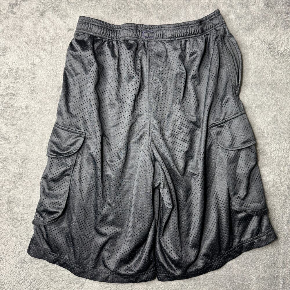 Y2K The North Face Purple Label Baggy Cargo Shorts Jersey Mesh Black Mens M 32 - Picture 4 of 10